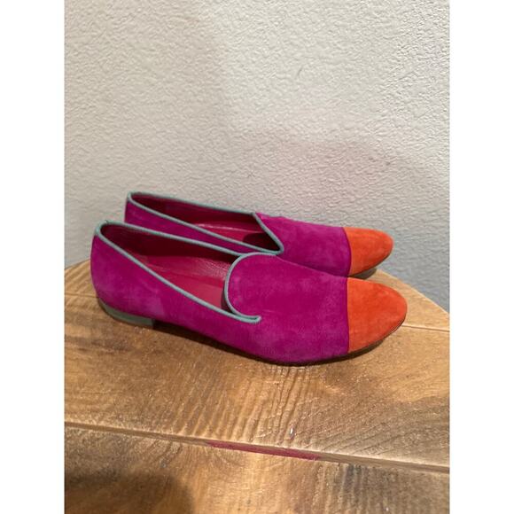 Alberto Gozzi Shoes - Alberto Gozzi Suede Ballet Flats pink orange size 38 (8)